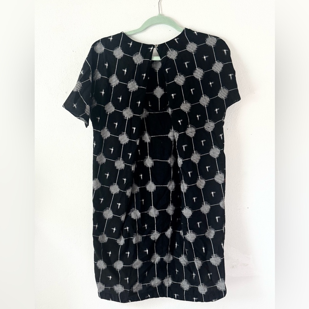Matter Prints Black & White Geometric MIDI Tunic Dress - Japanese Inspired - Picture 11 of 14